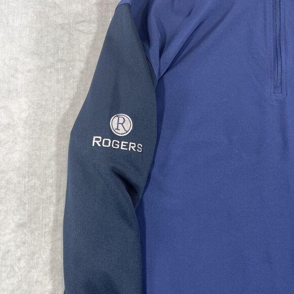 Nike Sweater Mens XL Quarter 1/4 Zip Navy Performance Dri-Fit Pullover Shirt - Picture 7 of 8